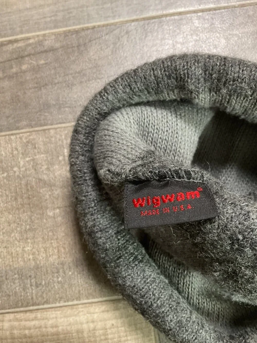 Wigwam USA Beanie Grey Men’s Outdoors Hunting Fishing Wool